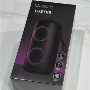Bugani Oraolo Luster Black Portable Wireless Speaker. HD Clear Sound. NWOT